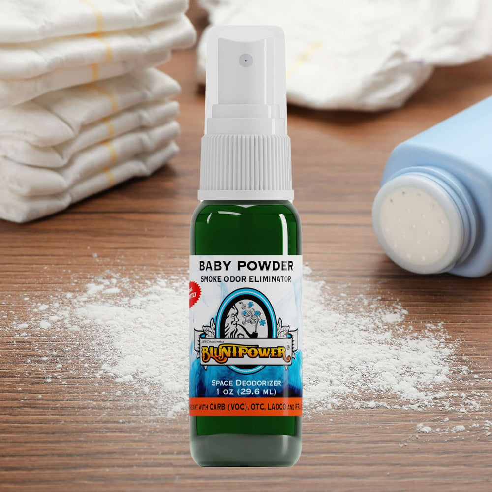 BluntPower Smoke Odor Eliminator - Baby Powder Scent (1 fl. oz.) Creative