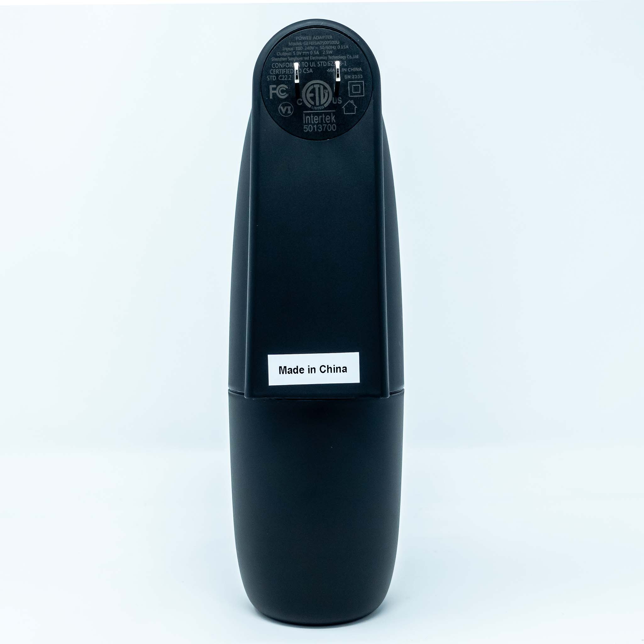 Scenta Plug-In Waterless Fragrance Oil Diffuser Color: Black  Back View US Plug