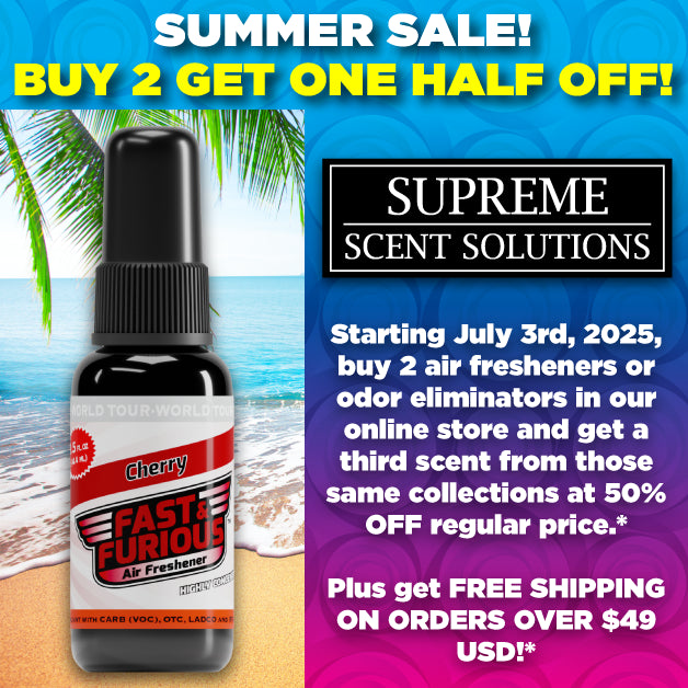 Supreme Scent Solutions Summer Sale, Buy 2 Get One Half Off - Square